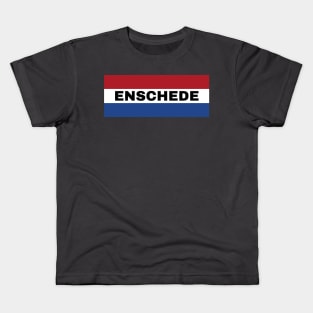 Enschede City in Netherlands Flag Kids T-Shirt